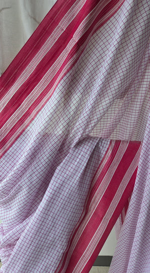 'NAGAVARA' Handwoven Ilkal Silk Pallu Saree