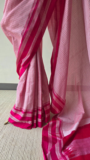 'KAIKONDRAHALLI' Handwoven Ilkal Cotton Saree