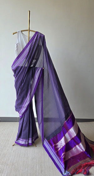 'JAKKUR' Handwoven Ilkal Cotton Saree
