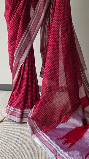 'IBLUR' Handwoven Ilkal Cotton Saree