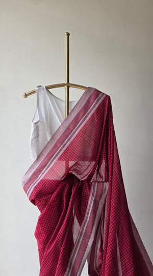 'IBLUR' Handwoven Ilkal Cotton Saree