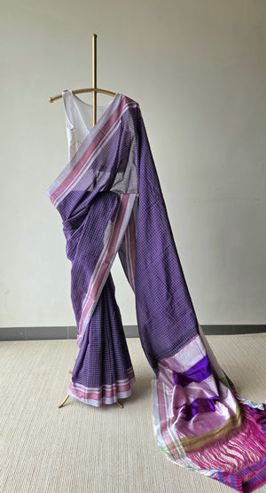 'BEGUR' Handwoven Ilkal Silk Pallu Saree