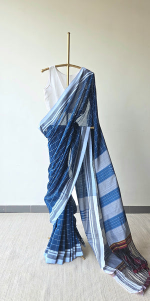 'KENGERI' Handwoven Ilkal  Cotton Saree