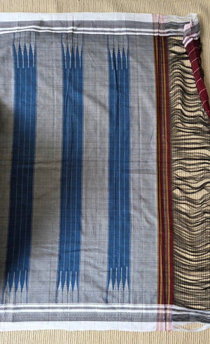 'KENGERI' Handwoven Ilkal  Cotton Saree