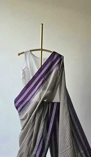 'HARLUR' Handwoven Ilkal Silk Pallu Saree