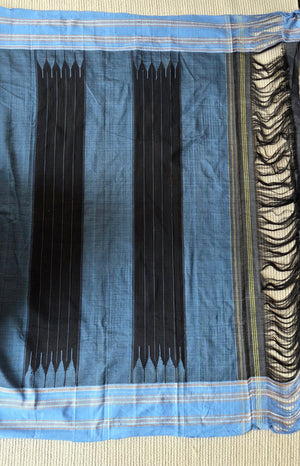 'KOWDENAHALLI' Handwoven Ilkal  Cotton Saree