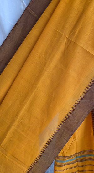 'HARD STOP' Handwoven South Cotton Saree