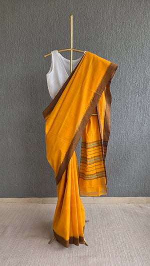 'HARD STOP' Handwoven South Cotton Saree
