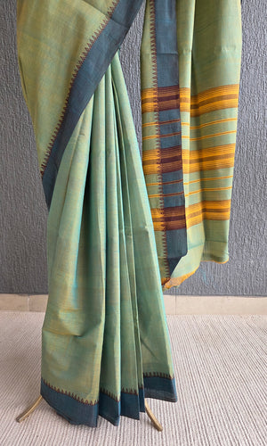 'LET'S ALIGN' Handwoven South Cotton Saree