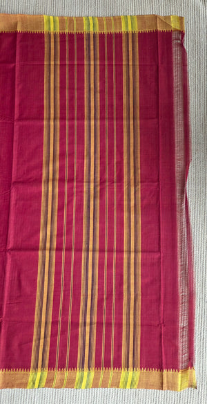 'QUARTERLY REVIEW' Handwoven South Cotton Saree