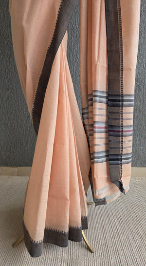 'PER MY LAST PING' Handwoven South Cotton Saree