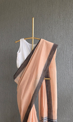 'PER MY LAST PING' Handwoven South Cotton Saree