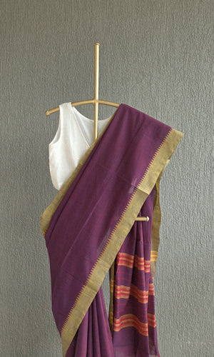 'BOARDROOM CANVAS' Handwoven South Cotton Saree