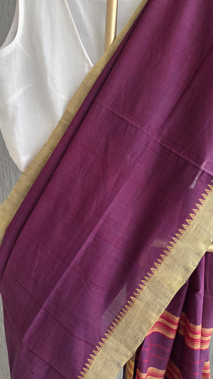 'BOARDROOM CANVAS' Handwoven South Cotton Saree