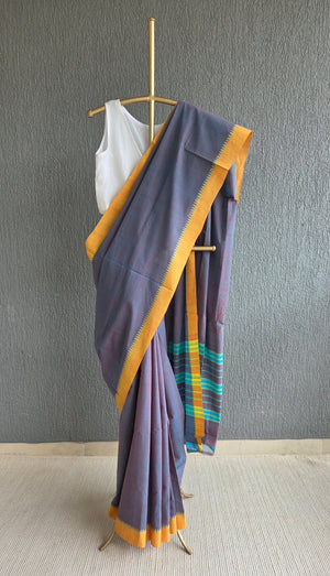 'WATERCOOLER TALK' Handwoven South Cotton Saree