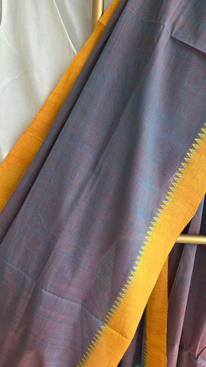 'WATERCOOLER TALK' Handwoven South Cotton Saree