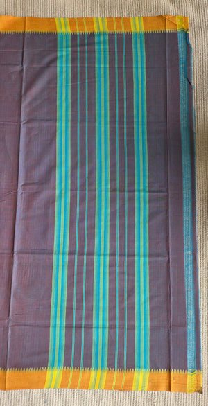 'WATERCOOLER TALK' Handwoven South Cotton Saree