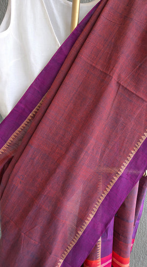 'COFFEE BREAK' Handwoven South Cotton Saree