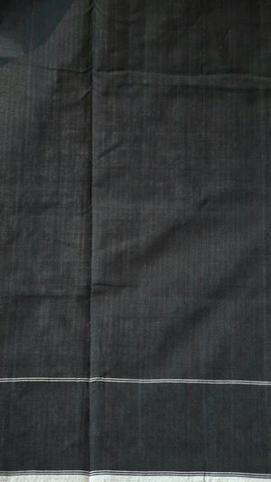 'INKWELL' Handwoven Pochampally Ikat Cotton Saree