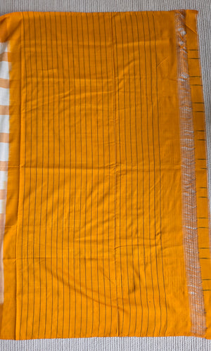 'BULLET POINTS' Handwoven Pochampally Ikat Cotton Saree