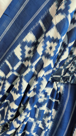'OPTICAL' Handwoven Pochampally Ikat Cotton Saree