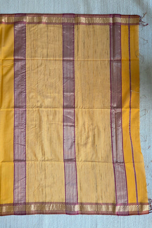 'AMBA' Handwoven Silk-Cotton Maheshwari Saree