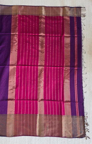 'KSHIPRA' Handwoven Silk-Cotton Maheshwari Saree