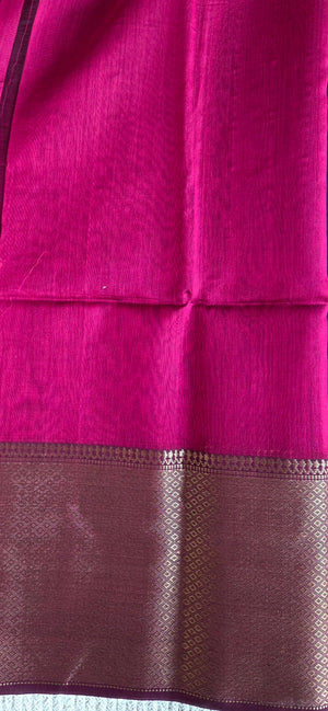 'KSHIPRA' Handwoven Silk-Cotton Maheshwari Saree