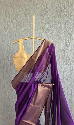 'KSHIPRA' Handwoven Silk-Cotton Maheshwari Saree