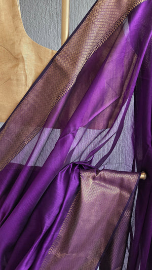 'KSHIPRA' Handwoven Silk-Cotton Maheshwari Saree