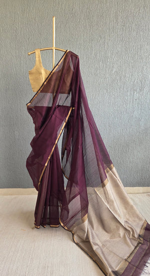'REWA' Handwoven Silk-Cotton Maheshwari Saree