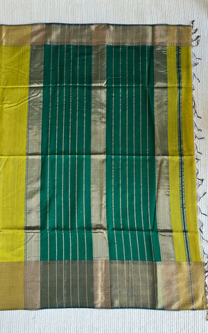 'MARMARA' Handwoven Silk-Cotton Maheshwari Saree