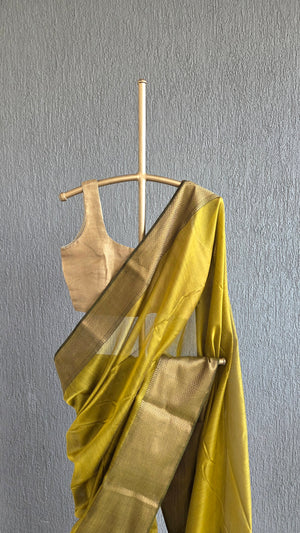 'MARMARA' Handwoven Silk-Cotton Maheshwari Saree