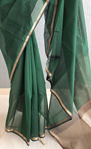 'PRANADA' Handwoven Silk-Cotton Maheshwari Saree