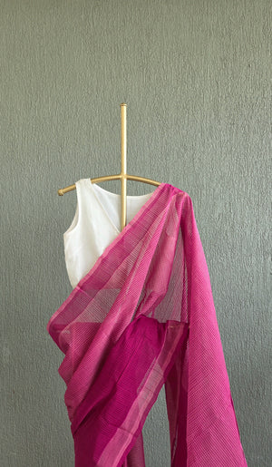 'CASUAL FRIDAY' Handwoven Mangalagiri Cotton Saree
