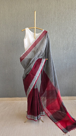 'AFTER HOURS' Handwoven Mangalagiri Cotton Saree