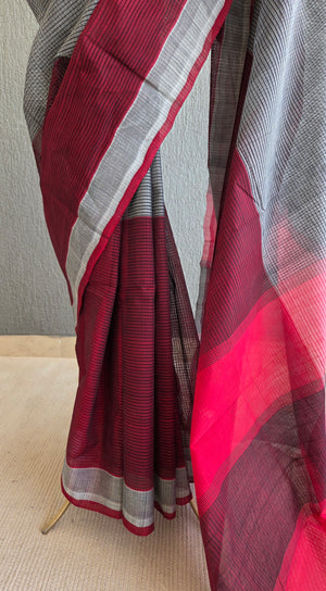 'AFTER HOURS' Handwoven Mangalagiri Cotton Saree