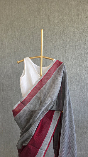 'AFTER HOURS' Handwoven Mangalagiri Cotton Saree