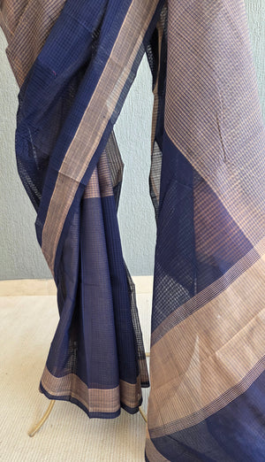 'FLOOR MEETING' Handwoven Mangalagiri Cotton Saree