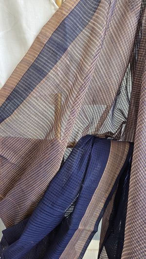 'FLOOR MEETING' Handwoven Mangalagiri Cotton Saree