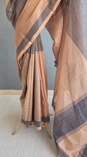 'STRATEGY SESSION' Handwoven Mangalagiri Cotton Saree