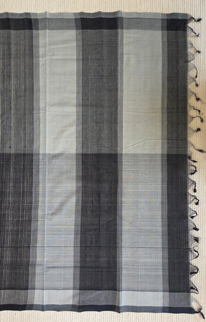 'MINUTES OF THE MEETING' Handwoven Mangalagiri Cotton Saree