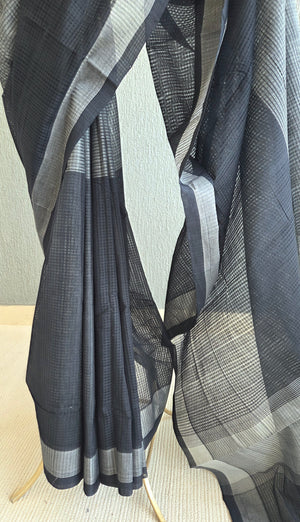 'MINUTES OF THE MEETING' Handwoven Mangalagiri Cotton Saree