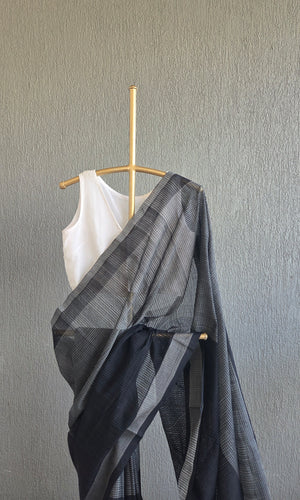 'MINUTES OF THE MEETING' Handwoven Mangalagiri Cotton Saree