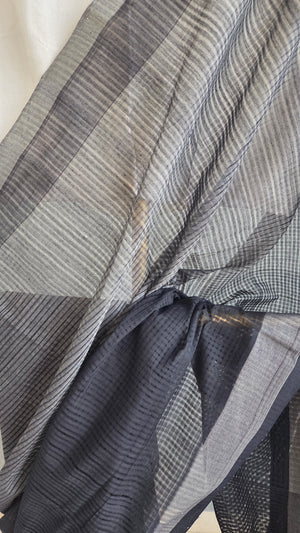 'MINUTES OF THE MEETING' Handwoven Mangalagiri Cotton Saree