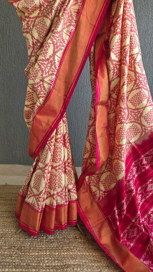 ‘SIRNAPALLY’ Handwoven Pochampally Ikat Silk Saree