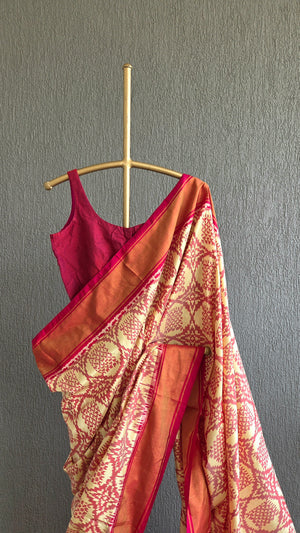 ‘SIRNAPALLY’ Handwoven Pochampally Ikat Silk Saree