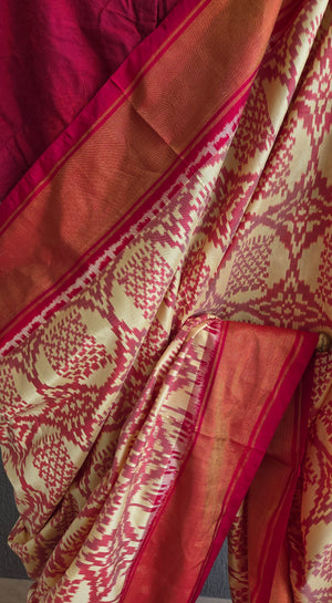 ‘SIRNAPALLY’ Handwoven Pochampally Ikat Silk Saree