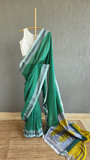 'AMARJA' Handwoven Ilkal Silk Pallu Saree