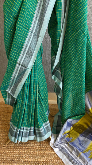 'AMARJA' Handwoven Ilkal Silk Pallu Saree